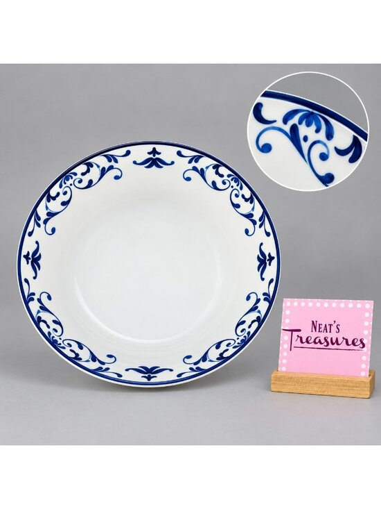 Palate & Plate | Dining | Palate Plate Foliage Blue Scrolls Commercial ...